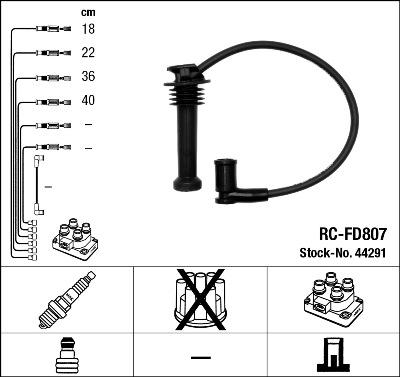 NGK 44291 - Kit cavi accensione autozon.pro