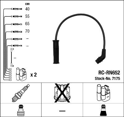 NGK 7175 - Kit cavi accensione autozon.pro