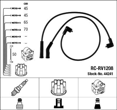 NGK 44241 - Kit cavi accensione autozon.pro