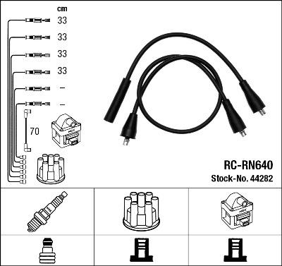 NGK 44282 - Kit cavi accensione autozon.pro