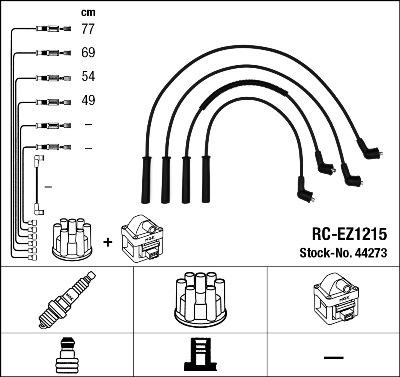 NGK 44273 - Kit cavi accensione autozon.pro