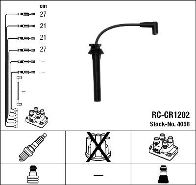 NGK 4058 - Kit cavi accensione autozon.pro