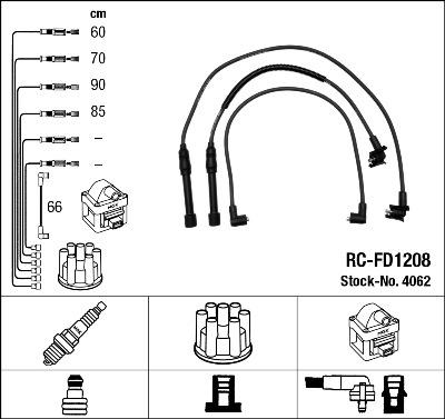 NGK 4062 - Kit cavi accensione autozon.pro