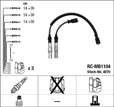 NGK 4070 - Kit cavi accensione autozon.pro