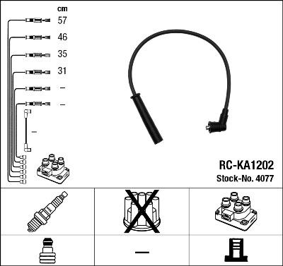 NGK 4077 - Kit cavi accensione autozon.pro