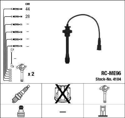 NGK 4104 - Kit cavi accensione autozon.pro