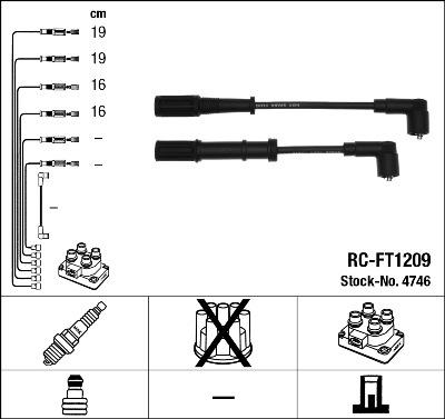 NGK 4746 - Kit cavi accensione autozon.pro