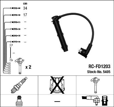 NGK 5405 - Kit cavi accensione autozon.pro