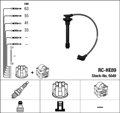 NGK 5049 - Kit cavi accensione autozon.pro