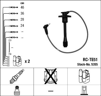 NGK 5355 - Kit cavi accensione autozon.pro