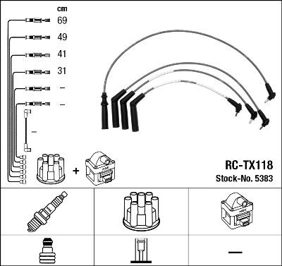 NGK 5383 - Kit cavi accensione autozon.pro