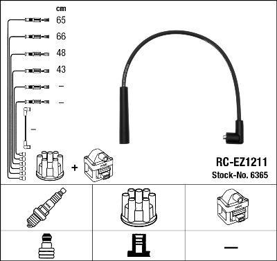 NGK 6365 - Kit cavi accensione autozon.pro