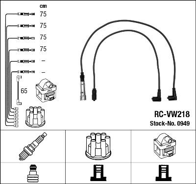 NGK 0949 - Kit cavi accensione autozon.pro