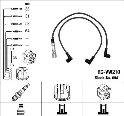 NGK 0941 - Kit cavi accensione autozon.pro