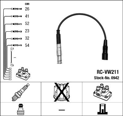 NGK 0942 - Kit cavi accensione autozon.pro