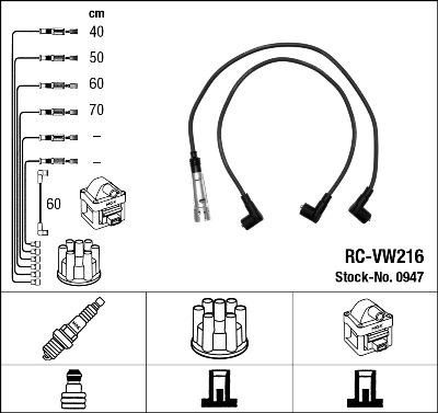 NGK 0947 - Kit cavi accensione autozon.pro