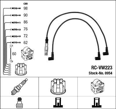 NGK 0954 - Kit cavi accensione autozon.pro