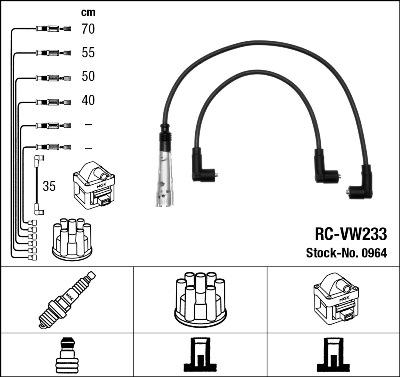 NGK 0964 - Kit cavi accensione autozon.pro