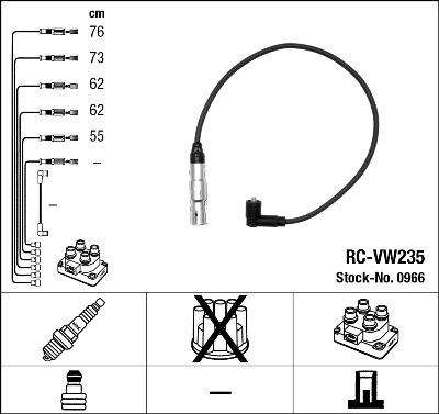 NGK 0966 - Kit cavi accensione autozon.pro