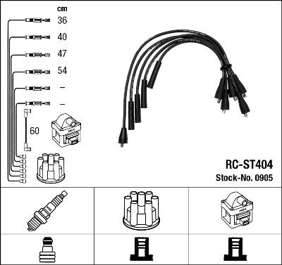 NGK 0905 - Kit cavi accensione autozon.pro