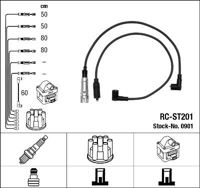 NGK 0901 - Kit cavi accensione autozon.pro