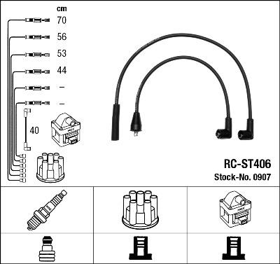 NGK 0907 - Kit cavi accensione autozon.pro