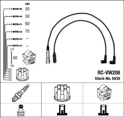 NGK 0939 - Kit cavi accensione autozon.pro