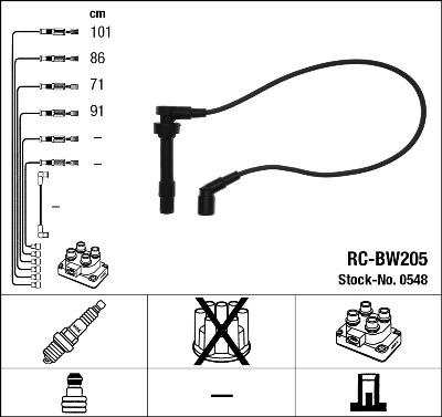 NGK 0548 - Kit cavi accensione autozon.pro