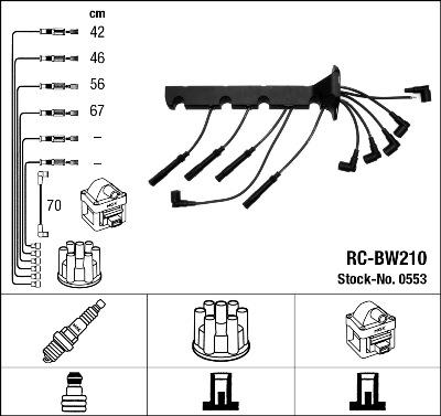 NGK 0553 - Kit cavi accensione autozon.pro