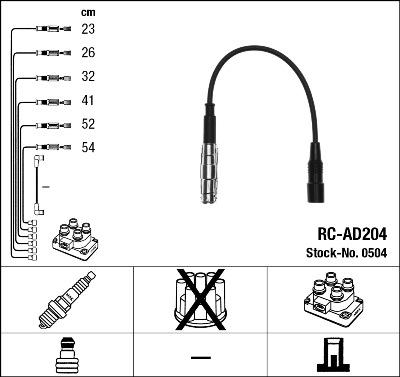 NGK 0504 - Kit cavi accensione autozon.pro