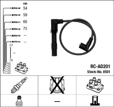 NGK 0501 - Kit cavi accensione autozon.pro