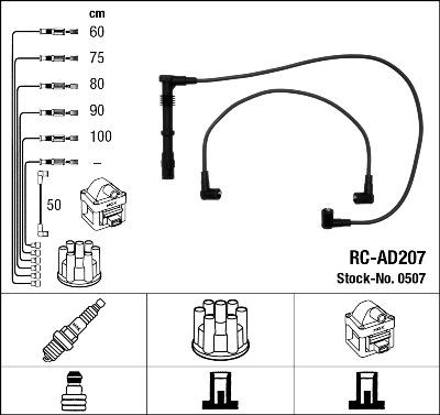 NGK 0507 - Kit cavi accensione autozon.pro