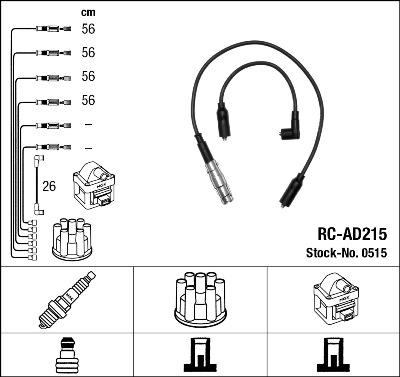 NGK 0515 - Kit cavi accensione autozon.pro