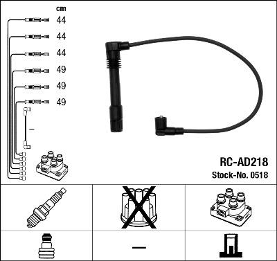 NGK 0518 - Kit cavi accensione autozon.pro