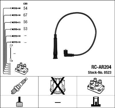 NGK 0523 - Kit cavi accensione autozon.pro