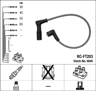 NGK 0645 - Kit cavi accensione autozon.pro