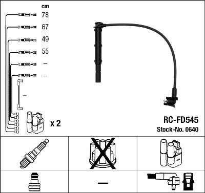 NGK 0640 - Kit cavi accensione autozon.pro