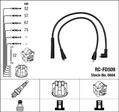 NGK 0604 - Kit cavi accensione autozon.pro