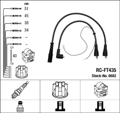 NGK 0682 - Kit cavi accensione autozon.pro