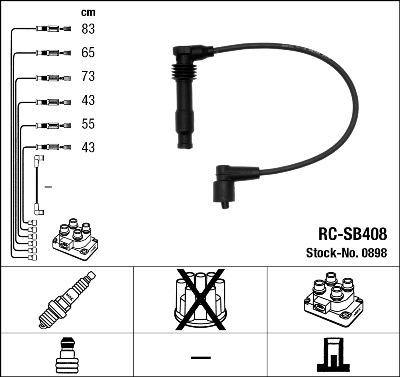 NGK 0898 - Kit cavi accensione autozon.pro