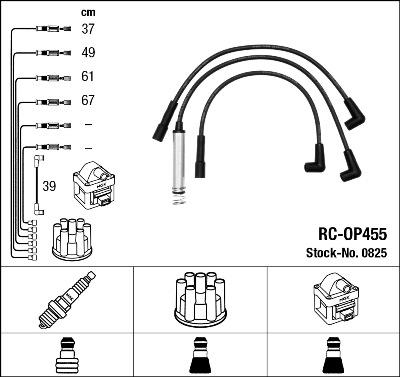 NGK 0825 - Kit cavi accensione autozon.pro