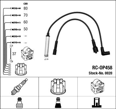 NGK 0828 - Kit cavi accensione autozon.pro