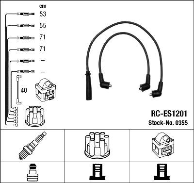 NGK 0355 - Kit cavi accensione autozon.pro