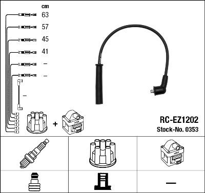 NGK 0353 - Kit cavi accensione autozon.pro