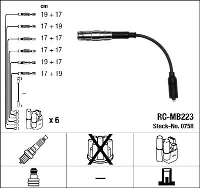 NGK 0758 - Kit cavi accensione autozon.pro