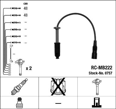 NGK 0757 - Kit cavi accensione autozon.pro