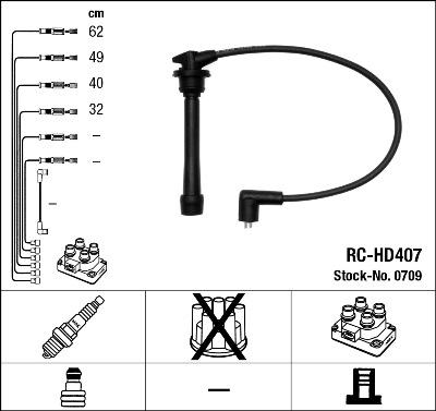 NGK 0709 - Kit cavi accensione autozon.pro