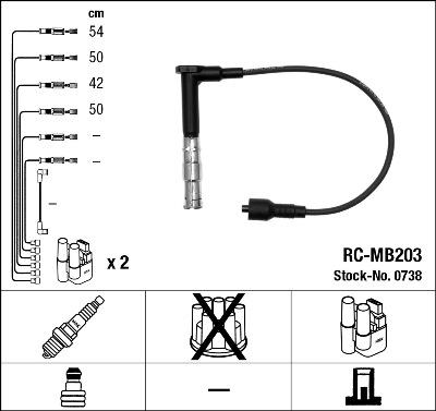 NGK 0738 - Kit cavi accensione autozon.pro