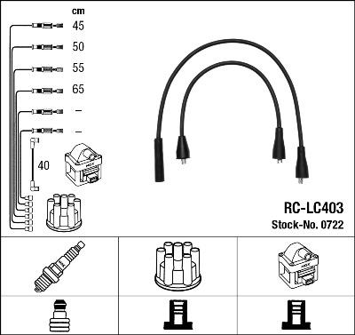 NGK 0722 - Kit cavi accensione autozon.pro