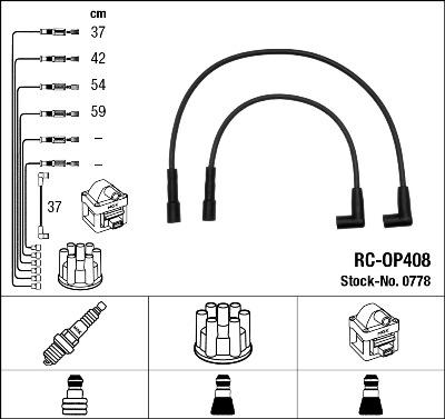 NGK 0778 - Kit cavi accensione autozon.pro